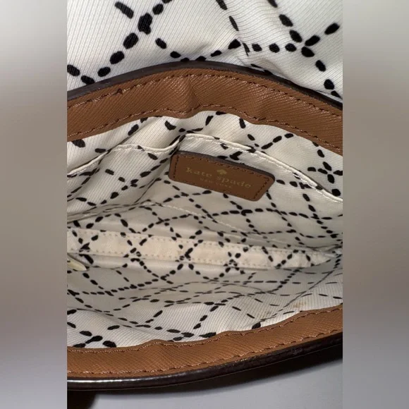 KATE SPADE NEWBURY LANE CROSSBODY SAFFIANO LEATHER BROWN COLOR - Picture 8 of 11